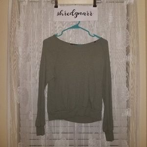 Forever 21 Olive Green Crop Sweater
